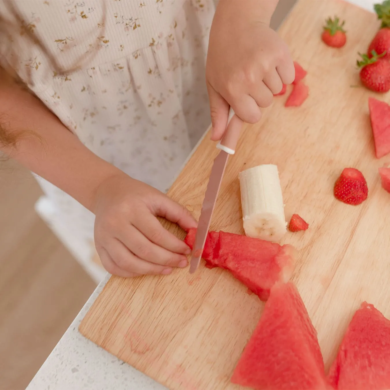 Kiddikutter Couteau Sécuritaire pour Enfant - Vieux Rose