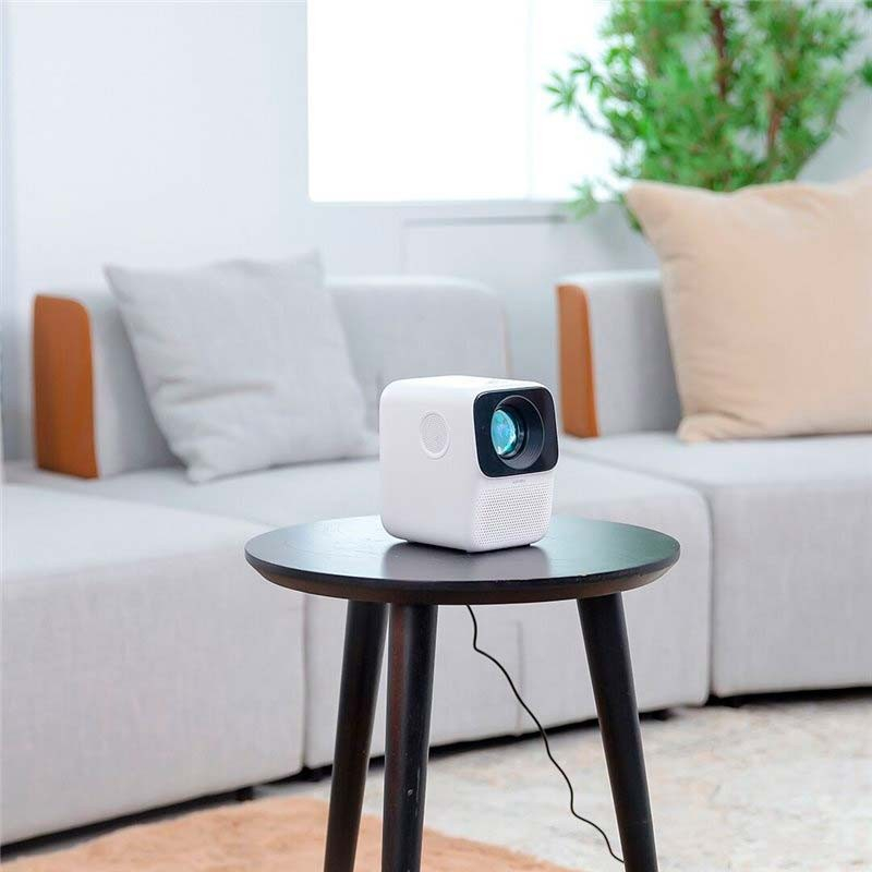 Wanbo T2 Free Multimedia LED Projektor Beamer Heimkino 1080p Full HD / HDMI / USB A / 3.5mm Klinke und Fernbedienung - Weiss
