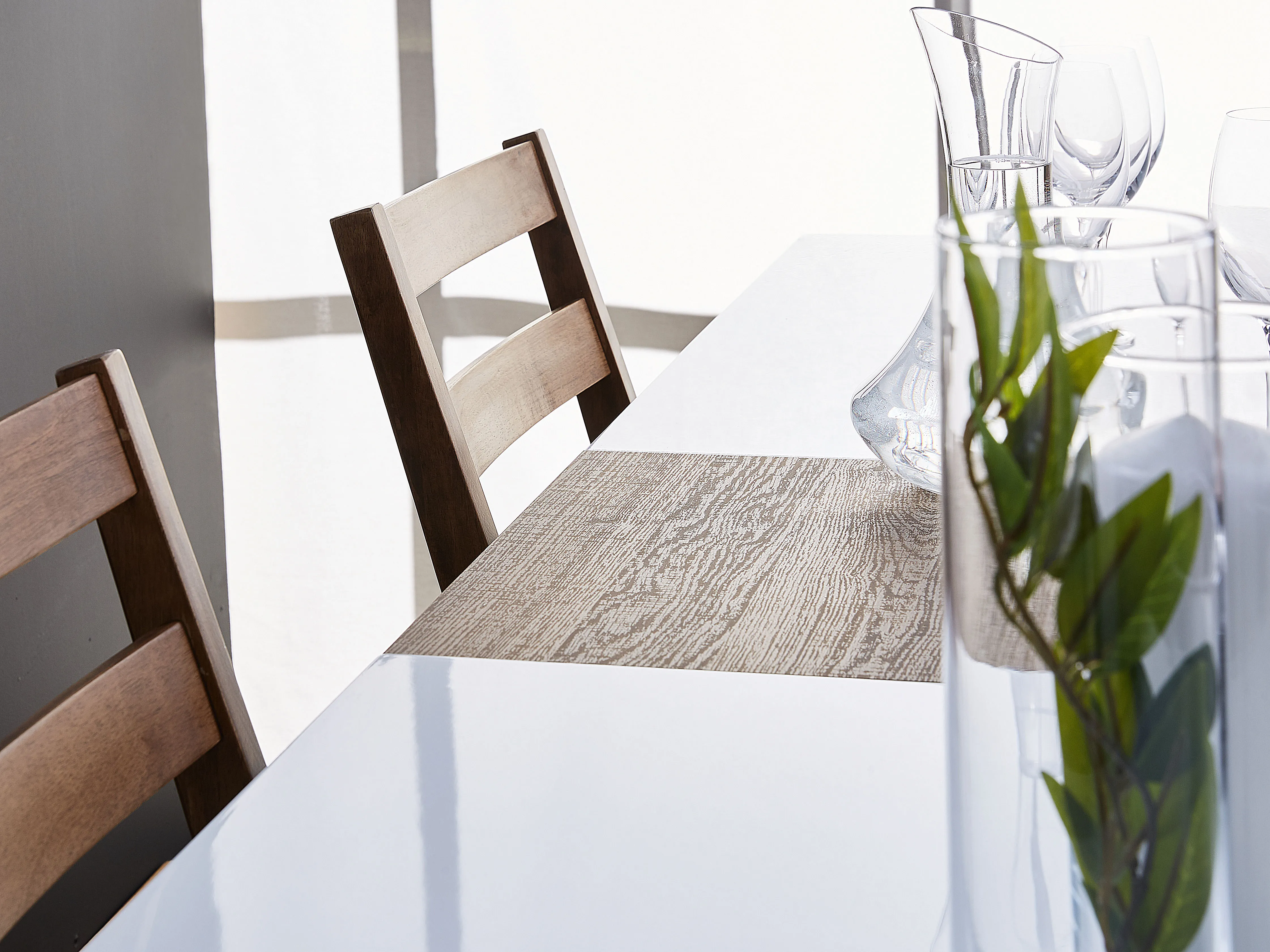 Eettafel uitschuifbaar KALUNA Wit 90 cm 160/200 cm