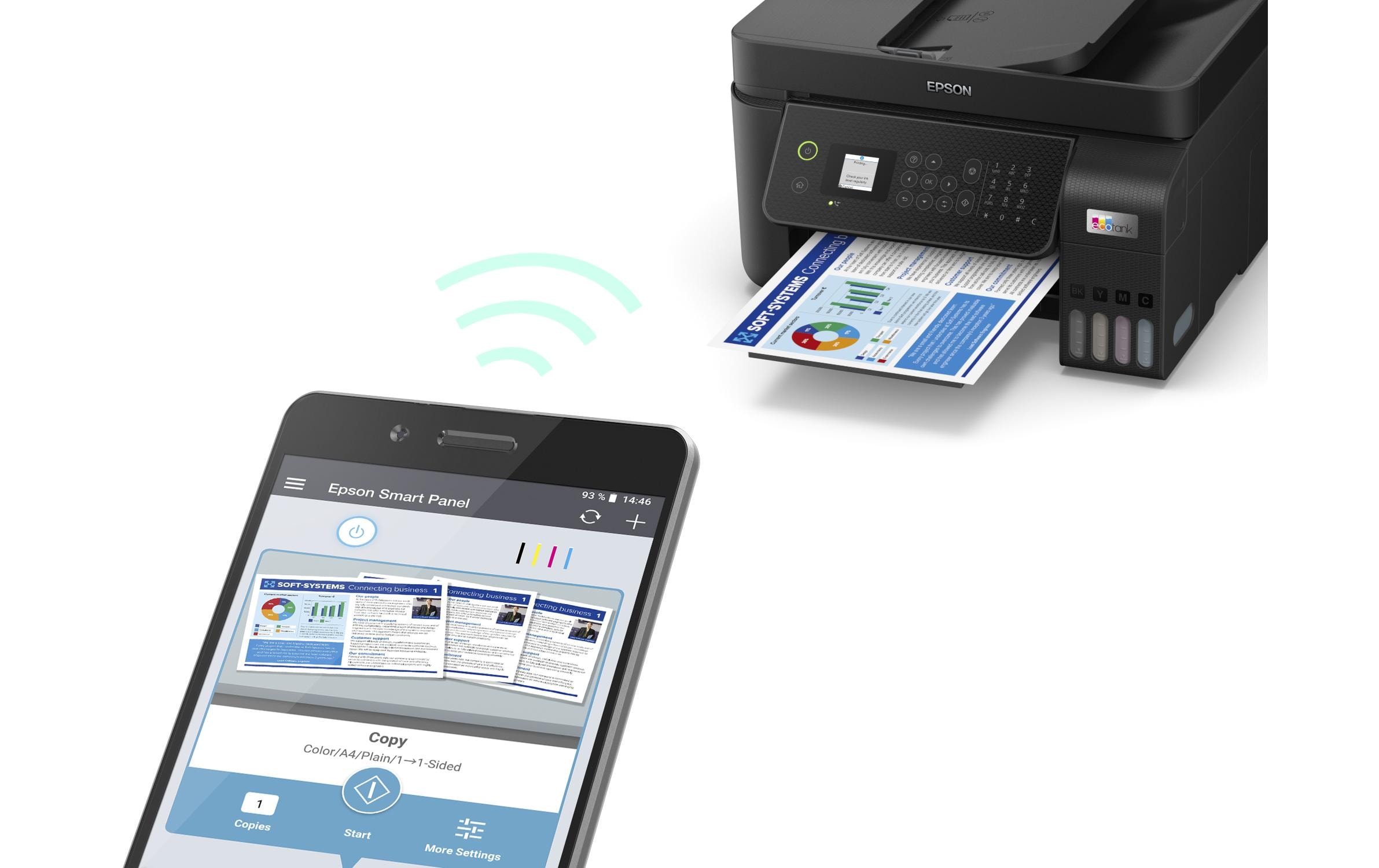 Multifunktionsdrucker EcoTank ET-4800<br>4-in-1-Multifunktions-Tintenstrahldrucker mit Ecotank-System