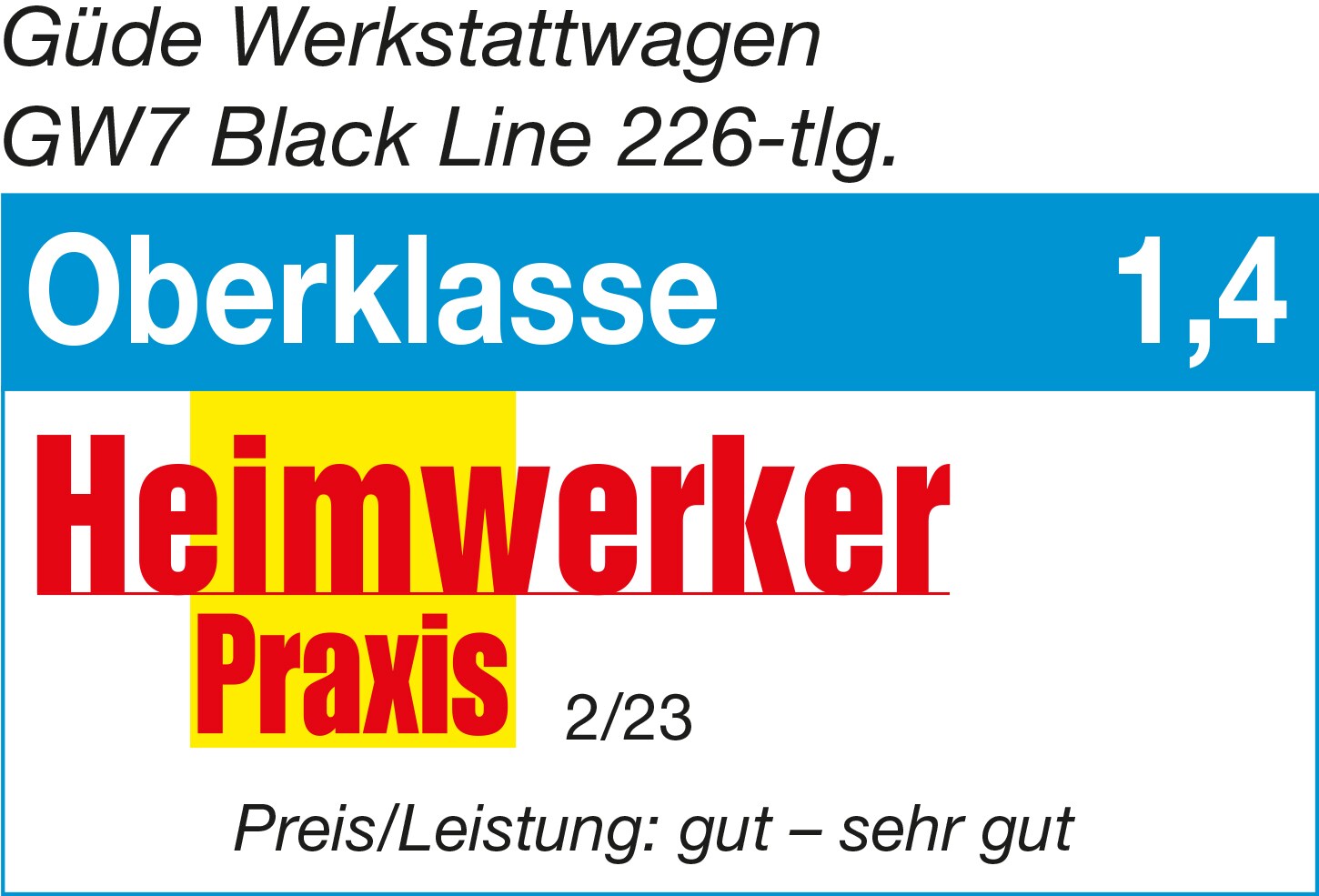 Güde Werkstattwagen GW7 Black Line 226-tlg.