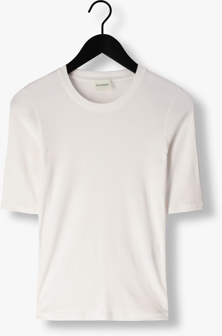 ecru closed top crewneck shortsleeve