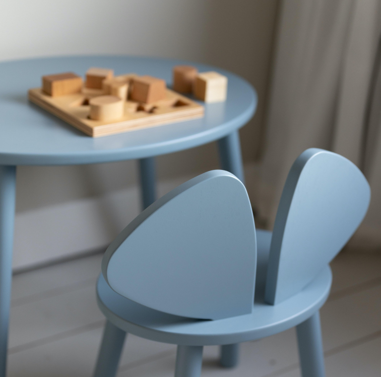Nofred Mouse kinderstoel   kindertafel set berken