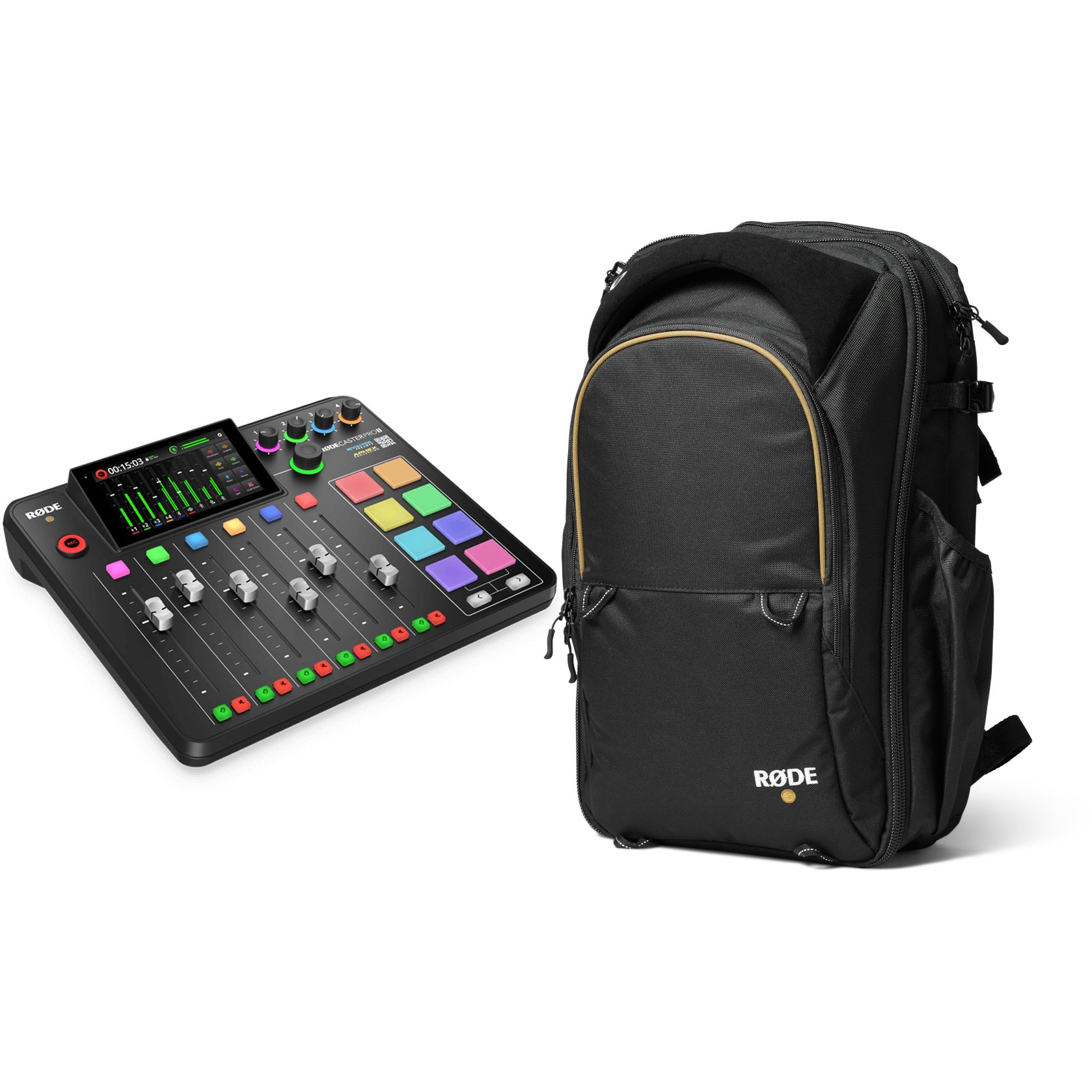 RØDE Rodecaster Pro II + Backpack set voor mobiel gebruik