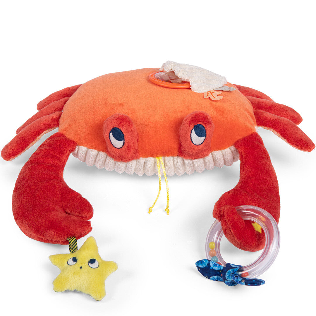 Moulin roty activiteitenknuffel krab - 34 cm