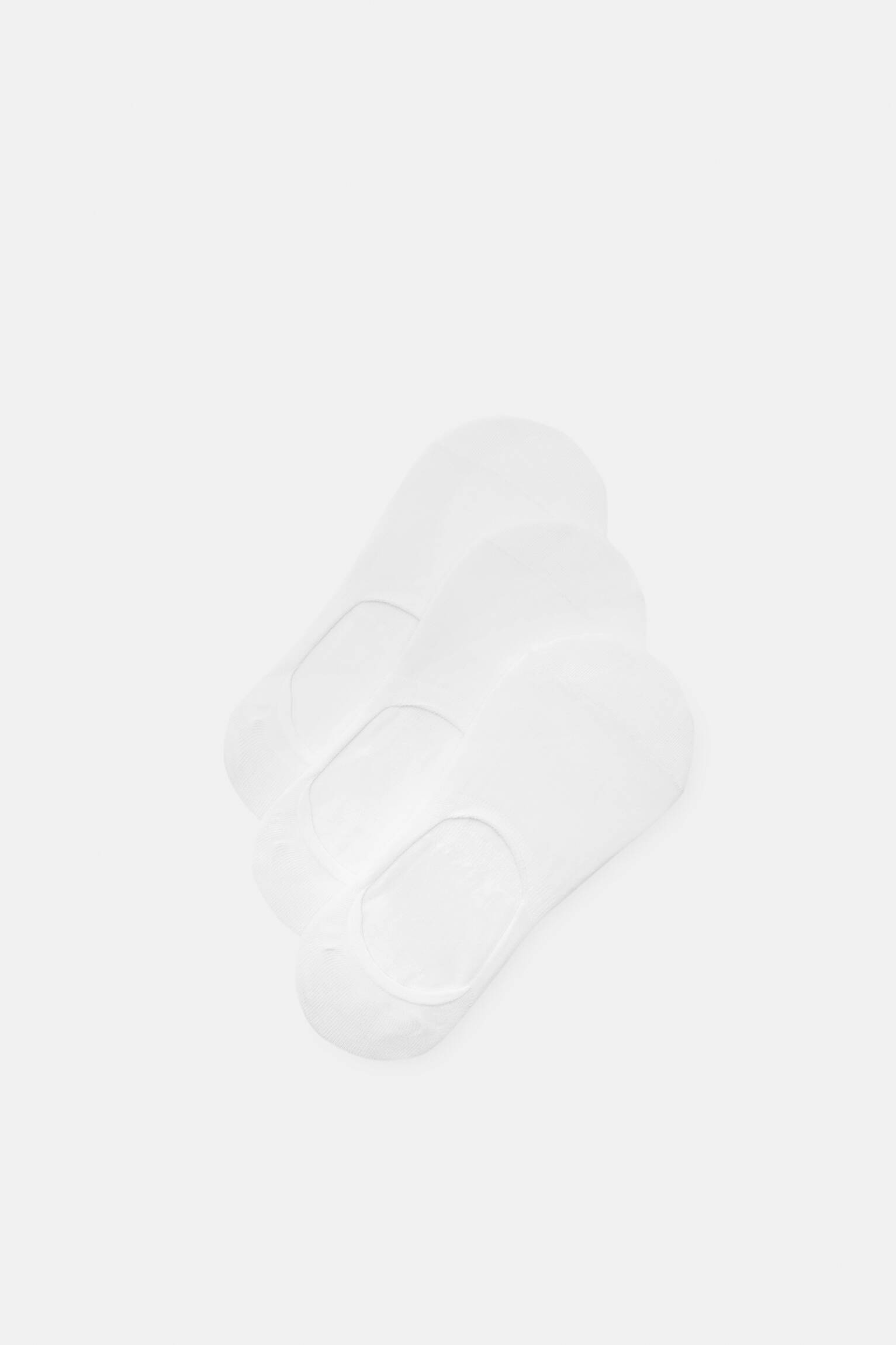 Pacote com 3 pares de meias invisíveis - brancas