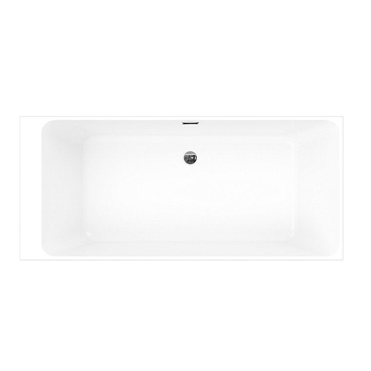 Baignoire semi îlot 180x80 cm Bakor gris