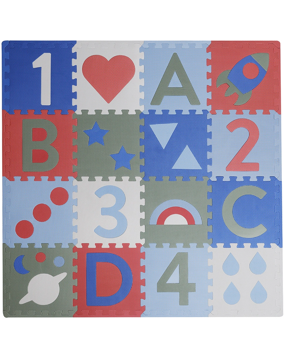 Spielmatte PUZZLE ARON & NORA 16-teilig in rot