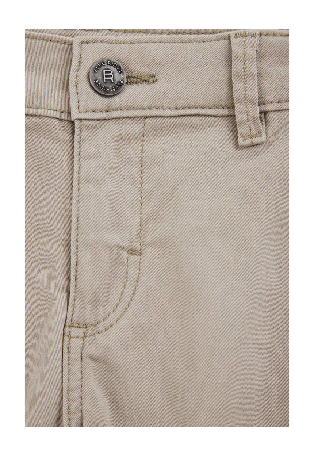 WE Fashion slim cargo broek lichtgrijs