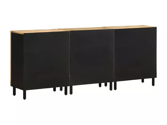 Buffets 3 pcs bois massif de manguier