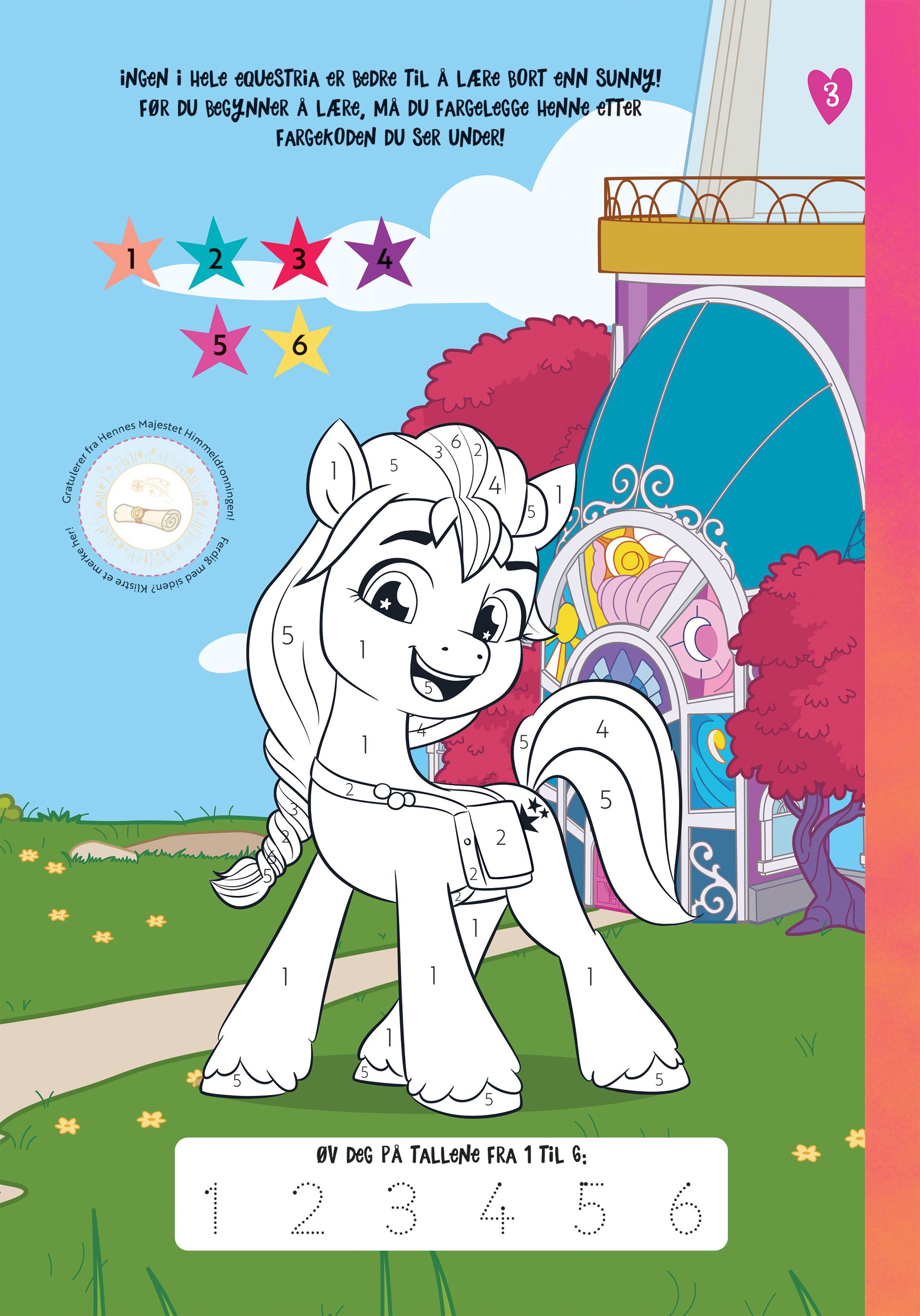 Gøy å lære 123 My Little Pony med klistremerker