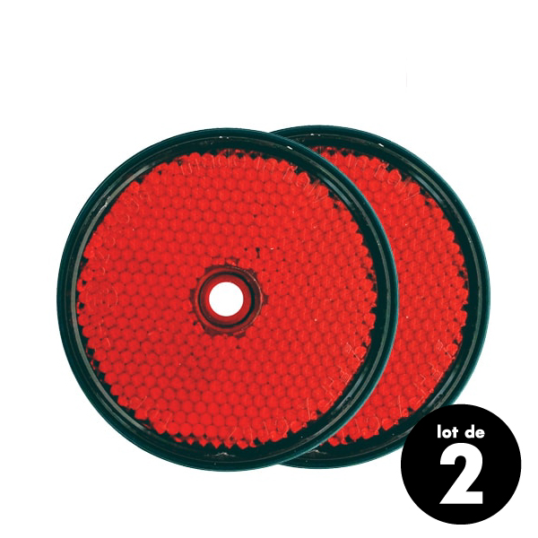 catadioptre rond diamètre 61mm rouge