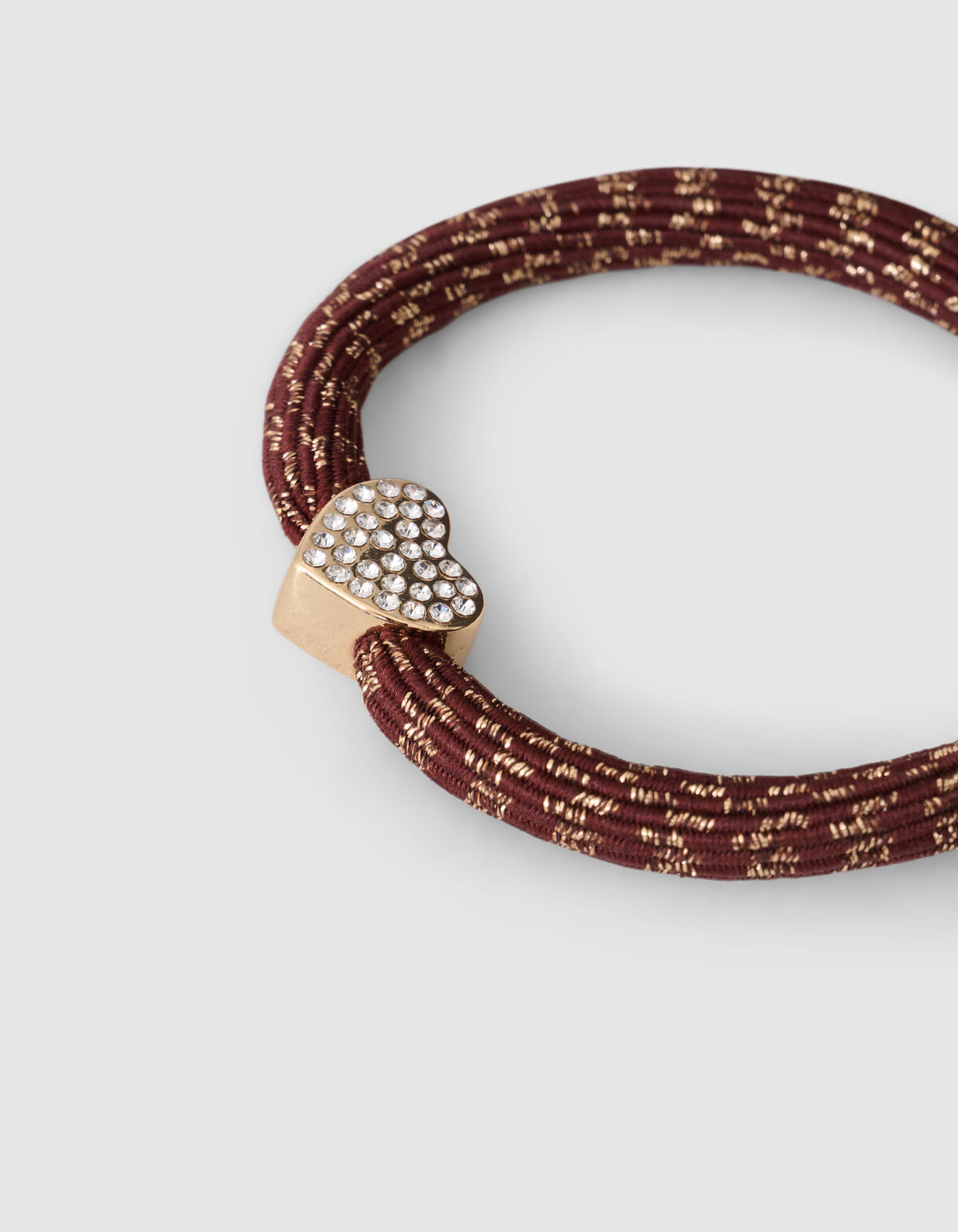 Charm Lurex Haarelastiek Bruin