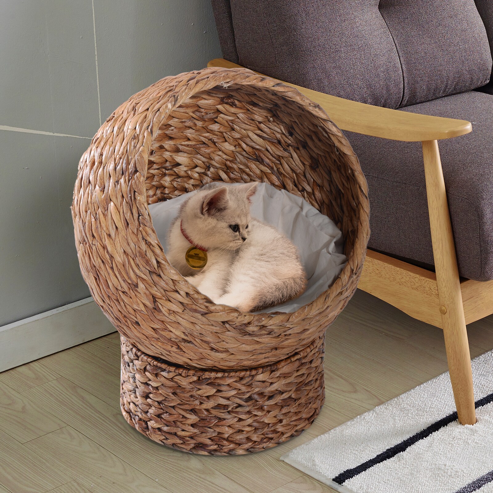 PawHut Katzenkorb mit Kissen 42 x 33 x 52 cm (LxBxH)