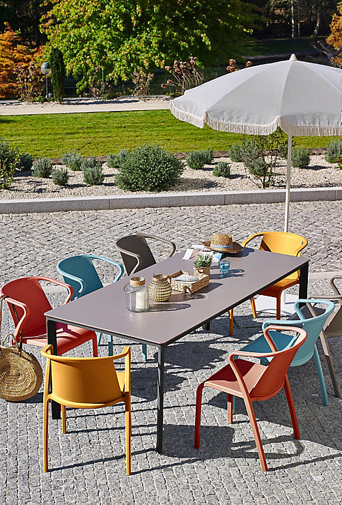 Fauteuil de jardin Fado polypropylène brique