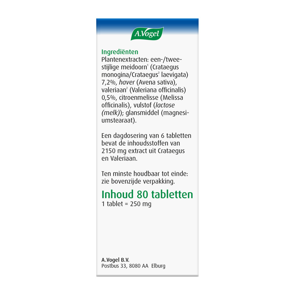 A.Vogel Crataegus Hart en bloedvaten80 tabletten