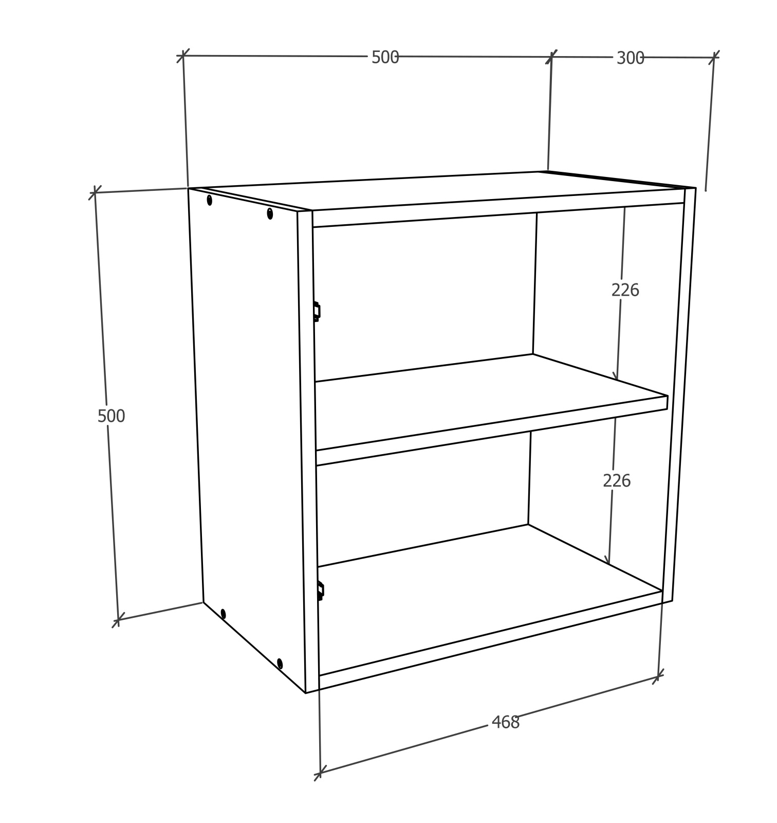 Schrank ARILA M - anthrazit - 50 cm