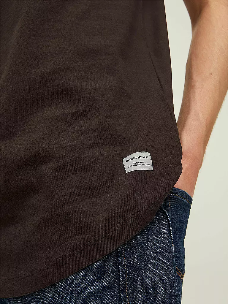 JACK & JONES T-Shirt JJENOA braun