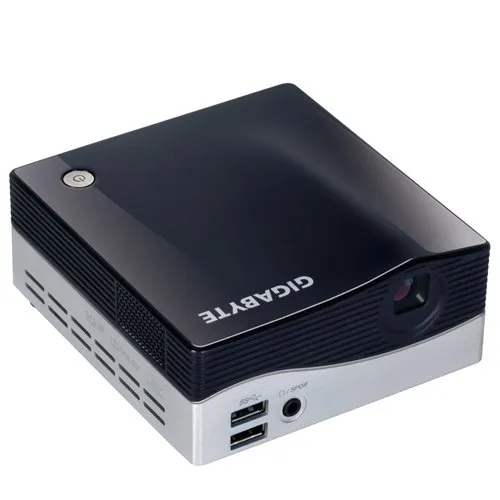 Gigabyte BRIX Projector GB-BXPi3-4010 (rev. 1.0) - Barebone - Ultra Compact PC Kit - 1 x Core i3 4010U / 1.7 GHz - RAM 0 GB - HD Graphics 4400 - GigE - WLAN: 802.11b/g/n, Bluetooth 4.0