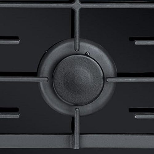 Modernes Kochfeld 60cm Autark/Gaskochfeld/Luxus Herstellers Kaiser/KCG 6380 Turbo/ Gas auf Schwarzem Glas/Glaskeramik Gaskochfeld Einbau/4 Hochwertige Brenner/3,8 kW dreikreis Turbo-Brenner mit Wok- Adapter aus Gußeisen/Gas-kochstelle/Gaskocher/Glas