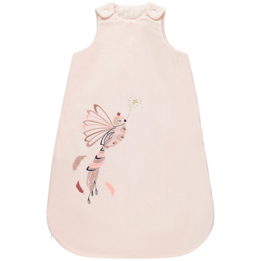 Turbulette sans manches en velours motif papillon - Rose