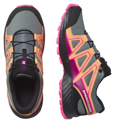 Chaussures Enfant Salomon Speedcross Junior Gris/Orange/Rose