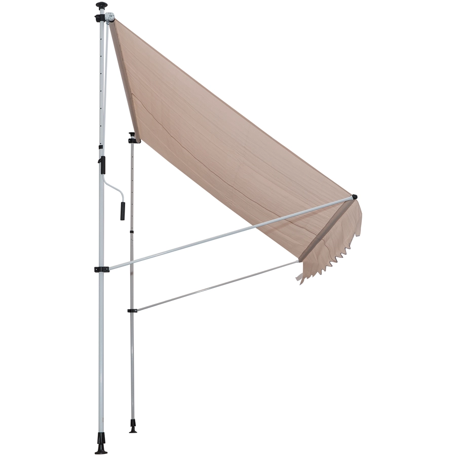 Outsunny Klemmmarkise mit Faltarm beige