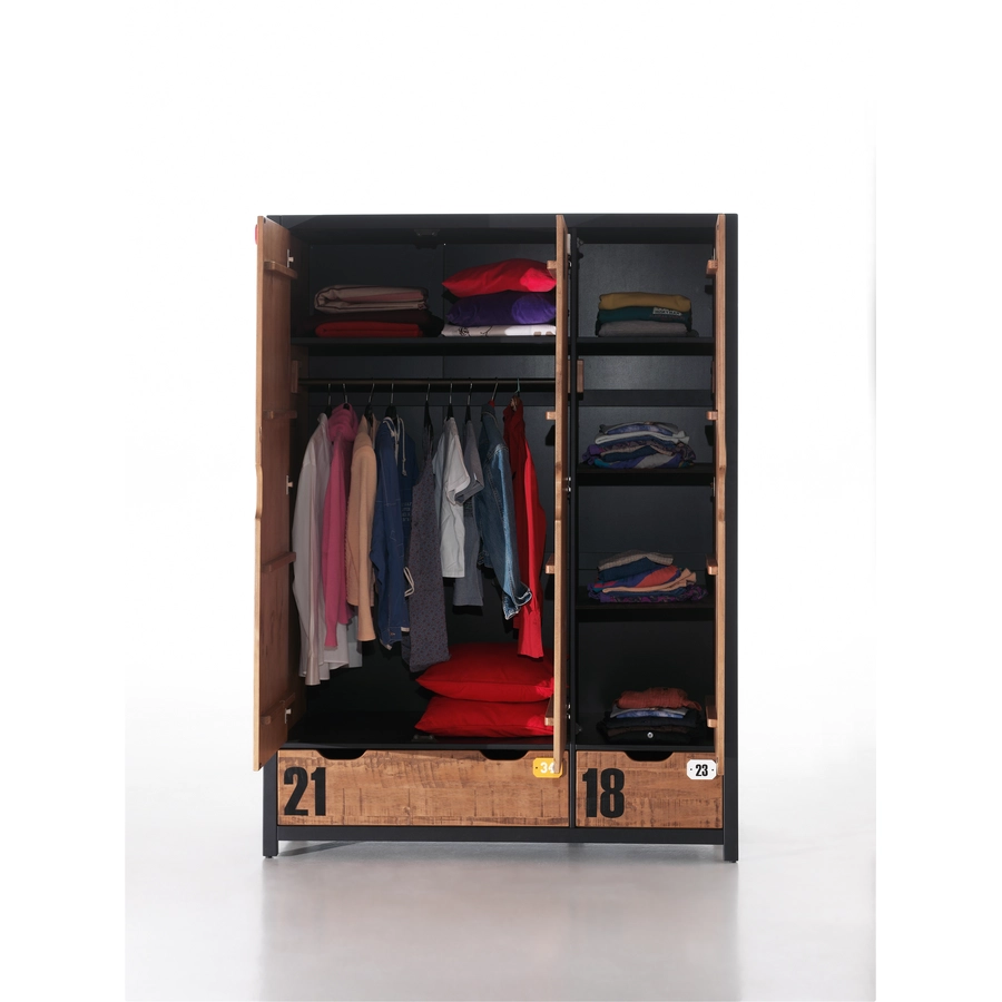 VIPACK Kleiderschrank Alex 3-türig