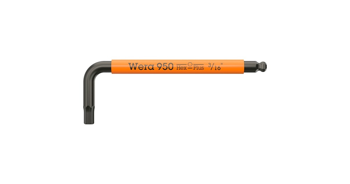 Wera950/9 Hex-Plus Multicolour Imperial 3 Stiftsleutelset, BlackLaser  (Zwart, 9‑delig)