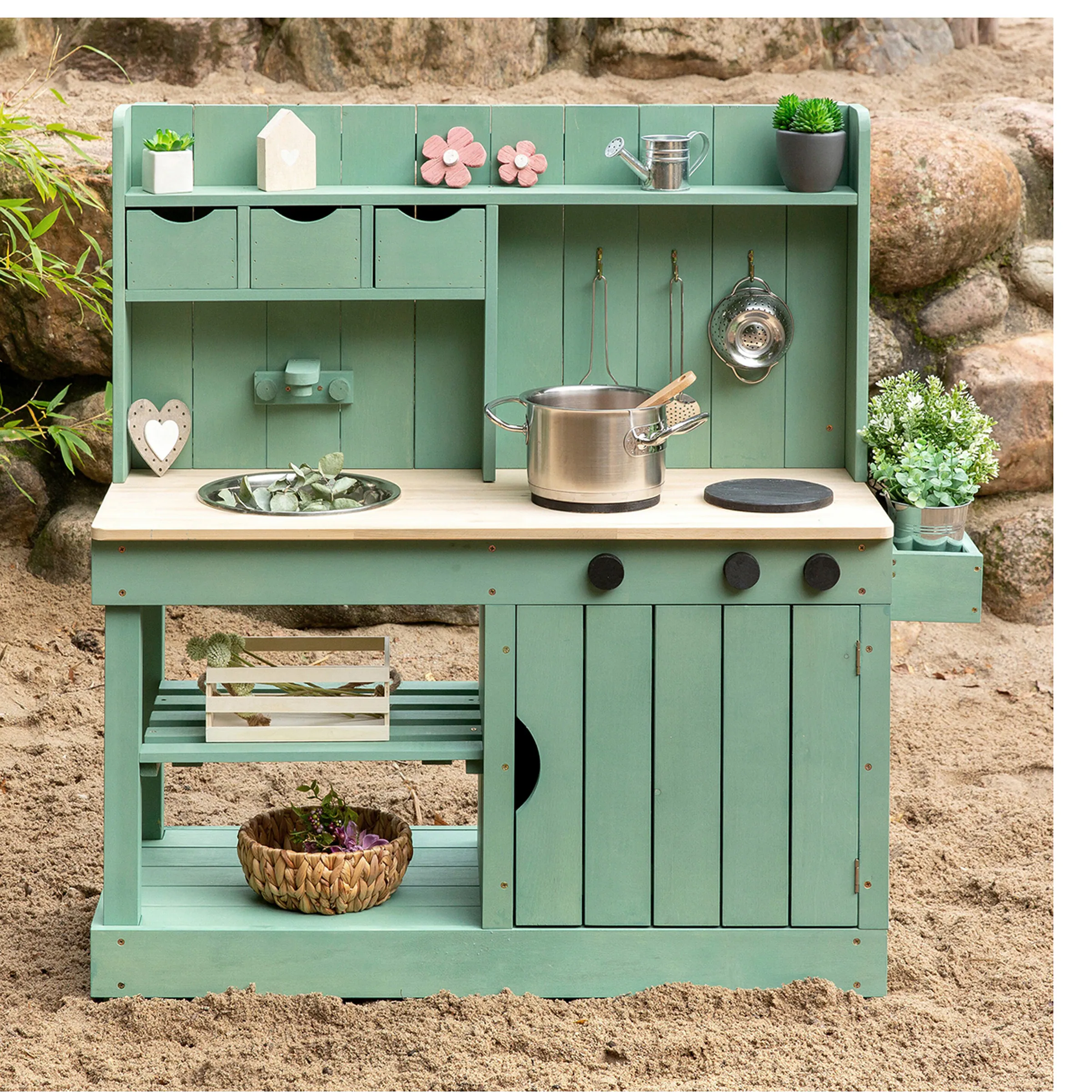 MUDDY BUDDY® Matschküche Explorer salbeigrün
