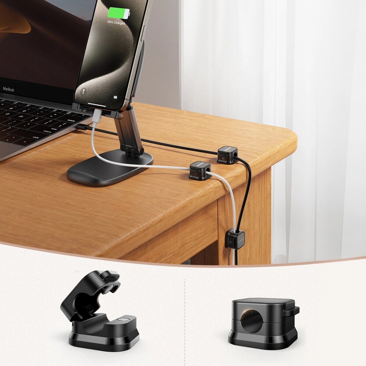 Joyroom - magnetischer Kabel-Organizer - Organizer Set 6 Stück mit 60°