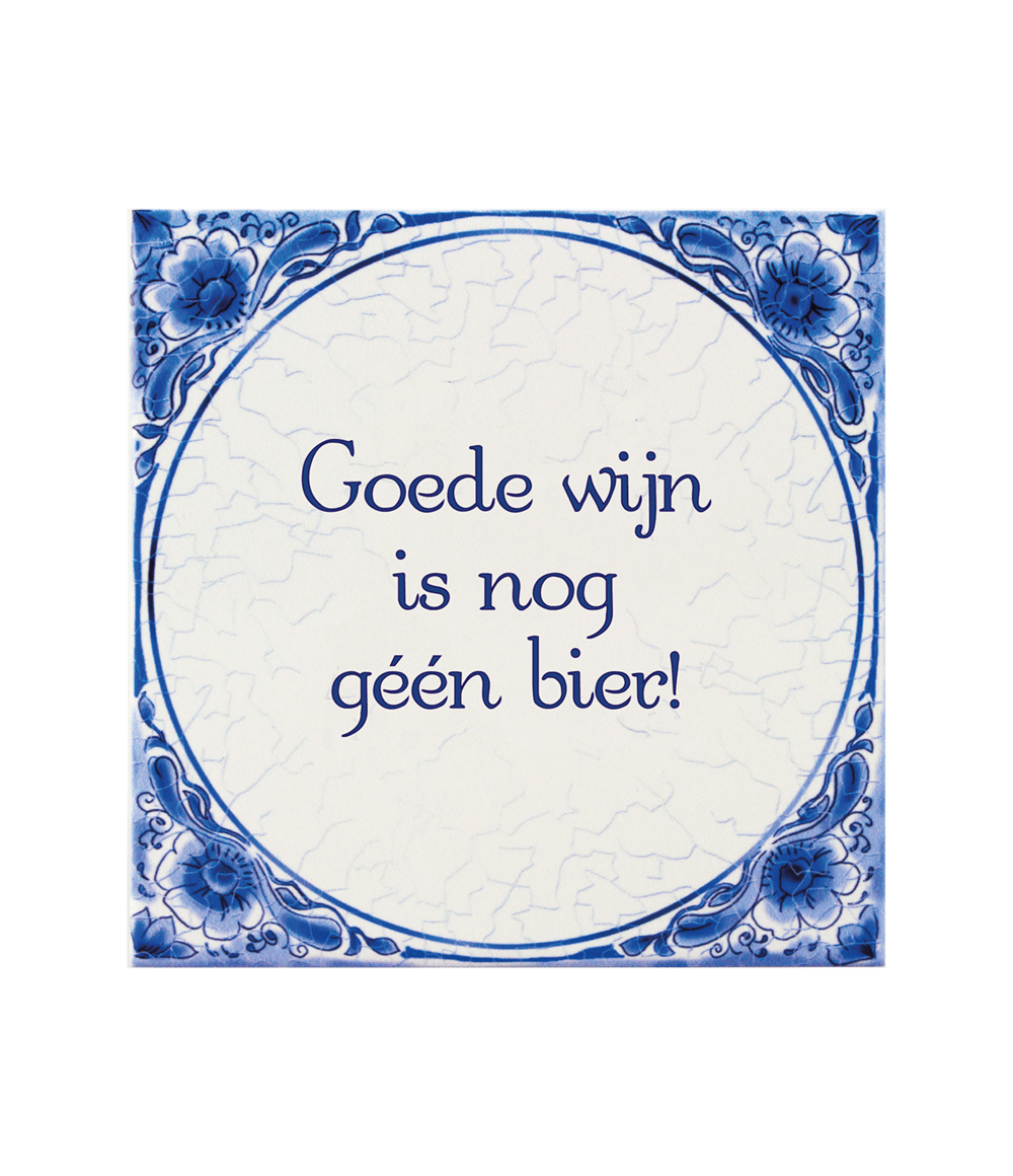 Delfts Blauw Tegel Wijn 14,5cm