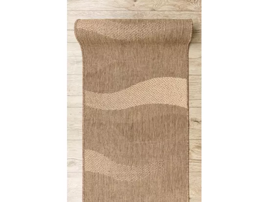TAPIS DE COULOIR SIZAL FLOORLUX modèle 20212 café / mais 80x300 cm