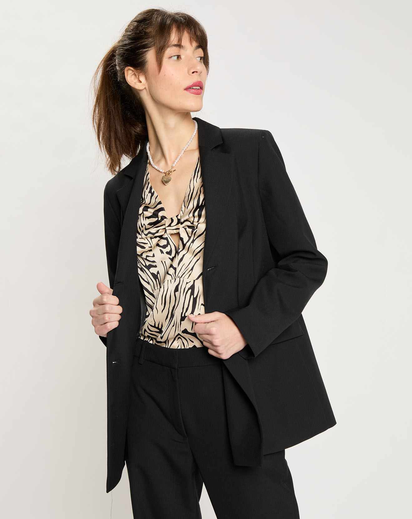 Zapa Veste en Laine mélangée Vaella noire