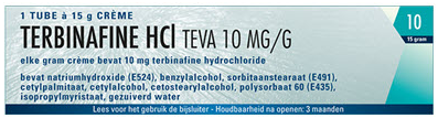Teva Terbinafine HCI Crème 10mg/g15 gram