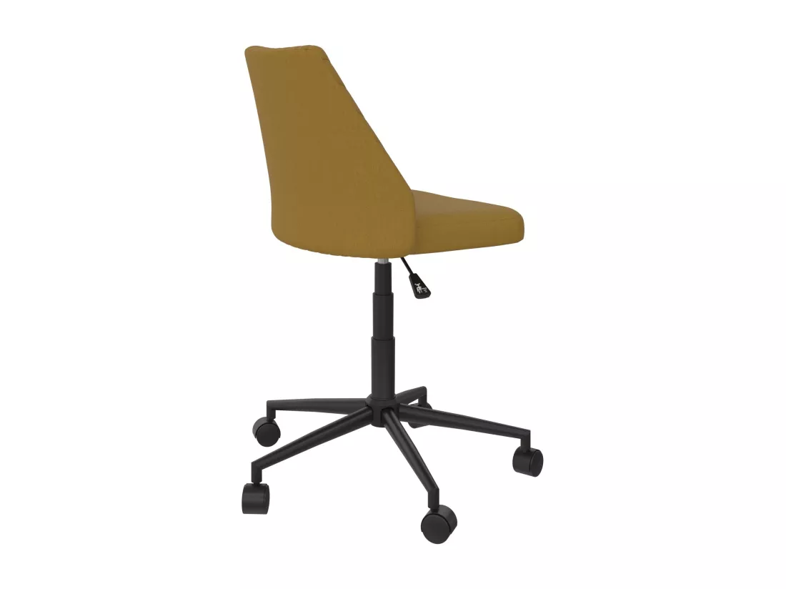 Brittany | Chaise de bureau en tissu moutarde