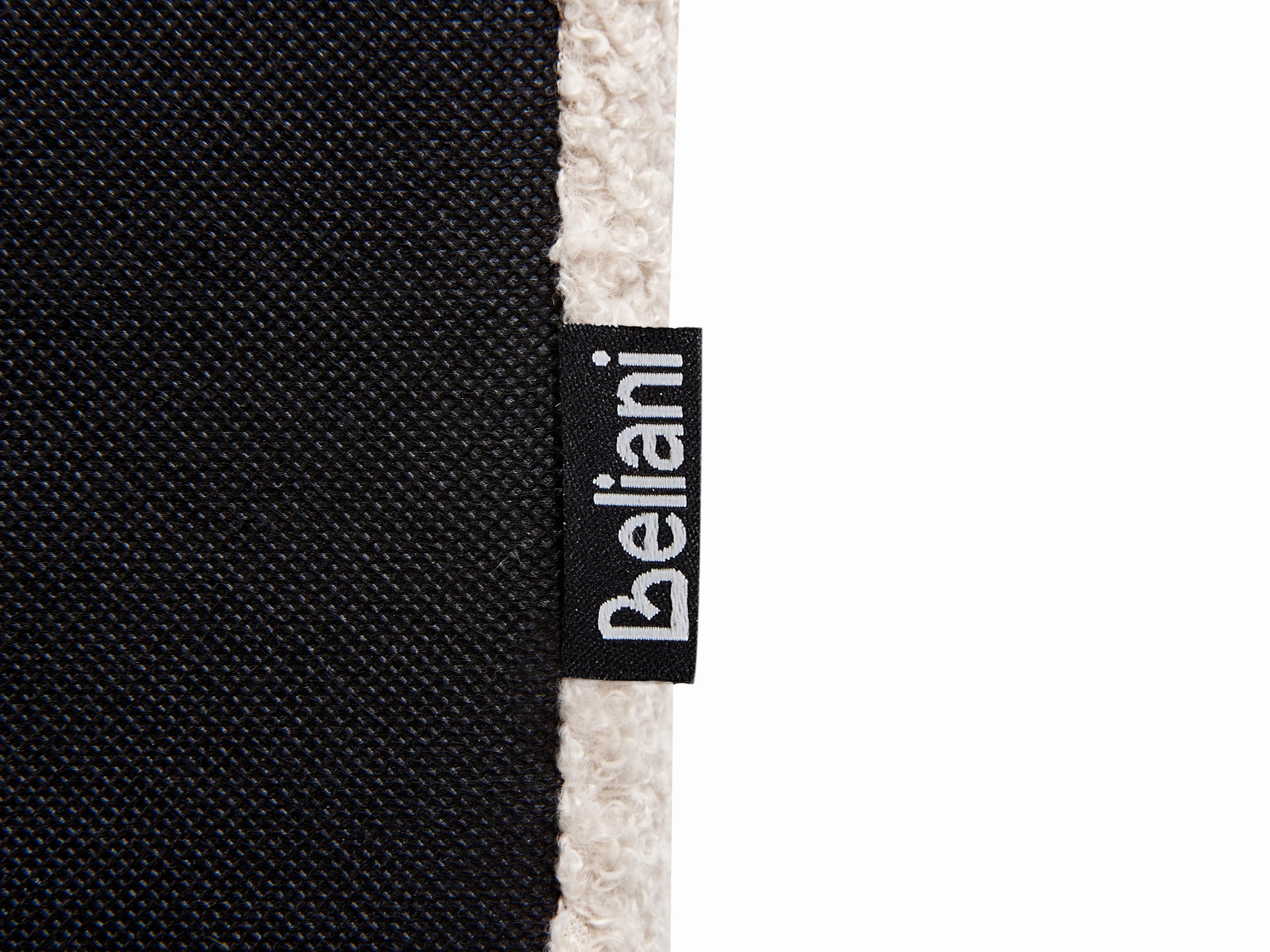 Bed Bouclé ALBI 140 x 200 cm Gebroken wit