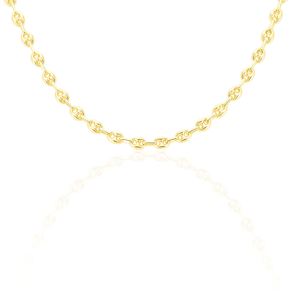 Collier Marie-oceane Maille Grain De Café Or Jaune