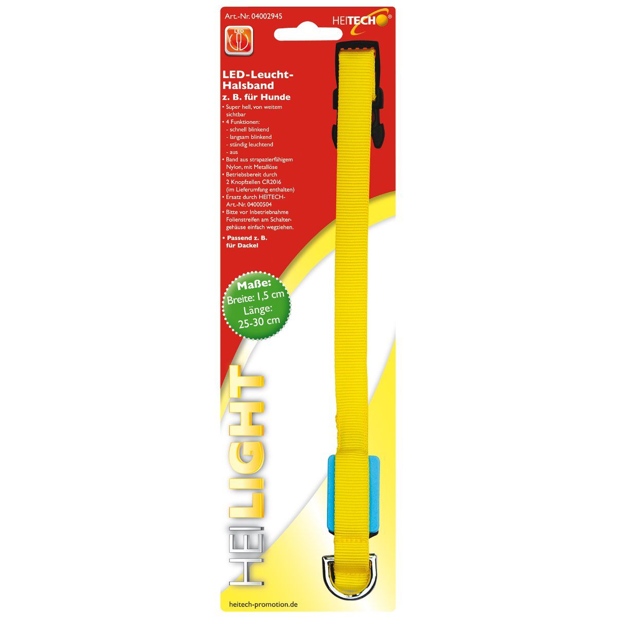 Heitech LED Leucht-Halsband für Hunde