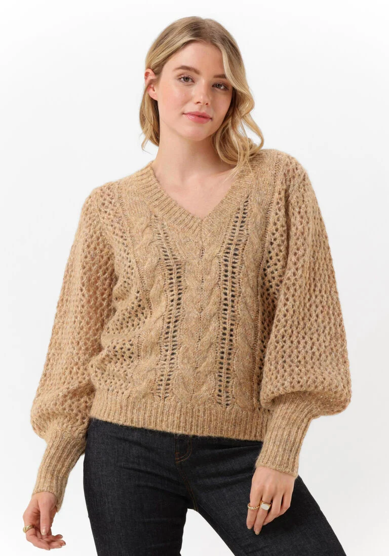 MOS MOSH camel mos mosh trui imma v-neck knit