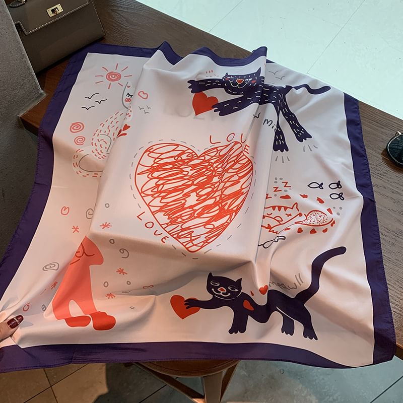 Dreamaway - Sjaal met kattenprint