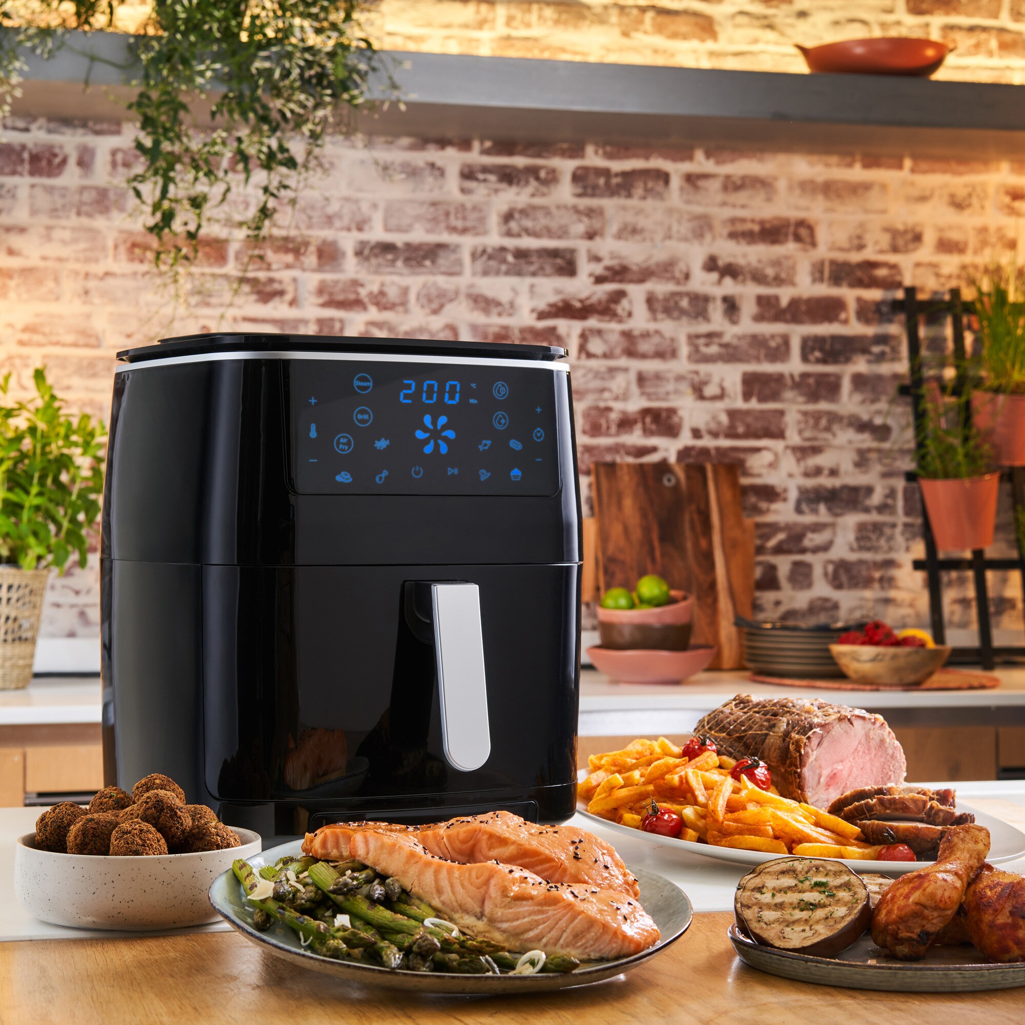 Tefal Heißluftfritteuse Heißluftfritteuse 3-in-1 Easy Fry Grill & Steam