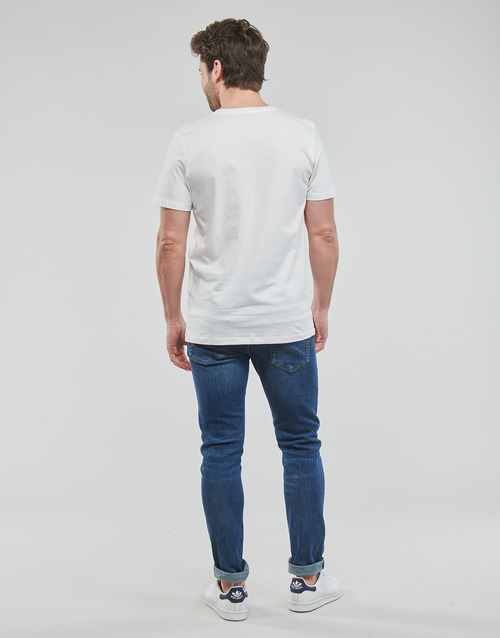 Jack & Jones - JJELOGO TEE SS O-NECK - Ecru