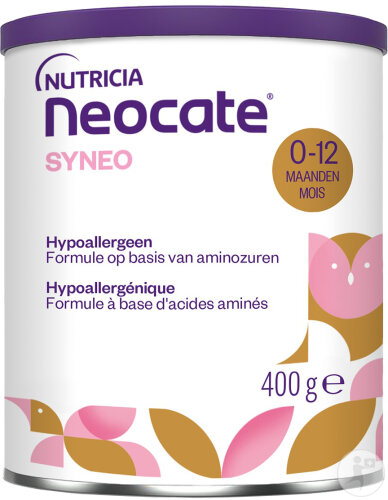 Nutricia Neocate Syneo Lait Pour Nourrissons 0-12 Mois Allergie Protéines Lait De Vache  Boîte 400g