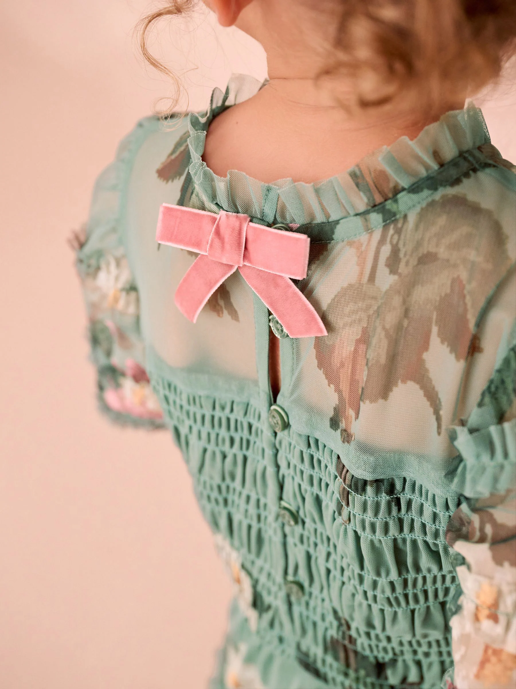 Laura Ashley Smocked Frill Tiered Dress