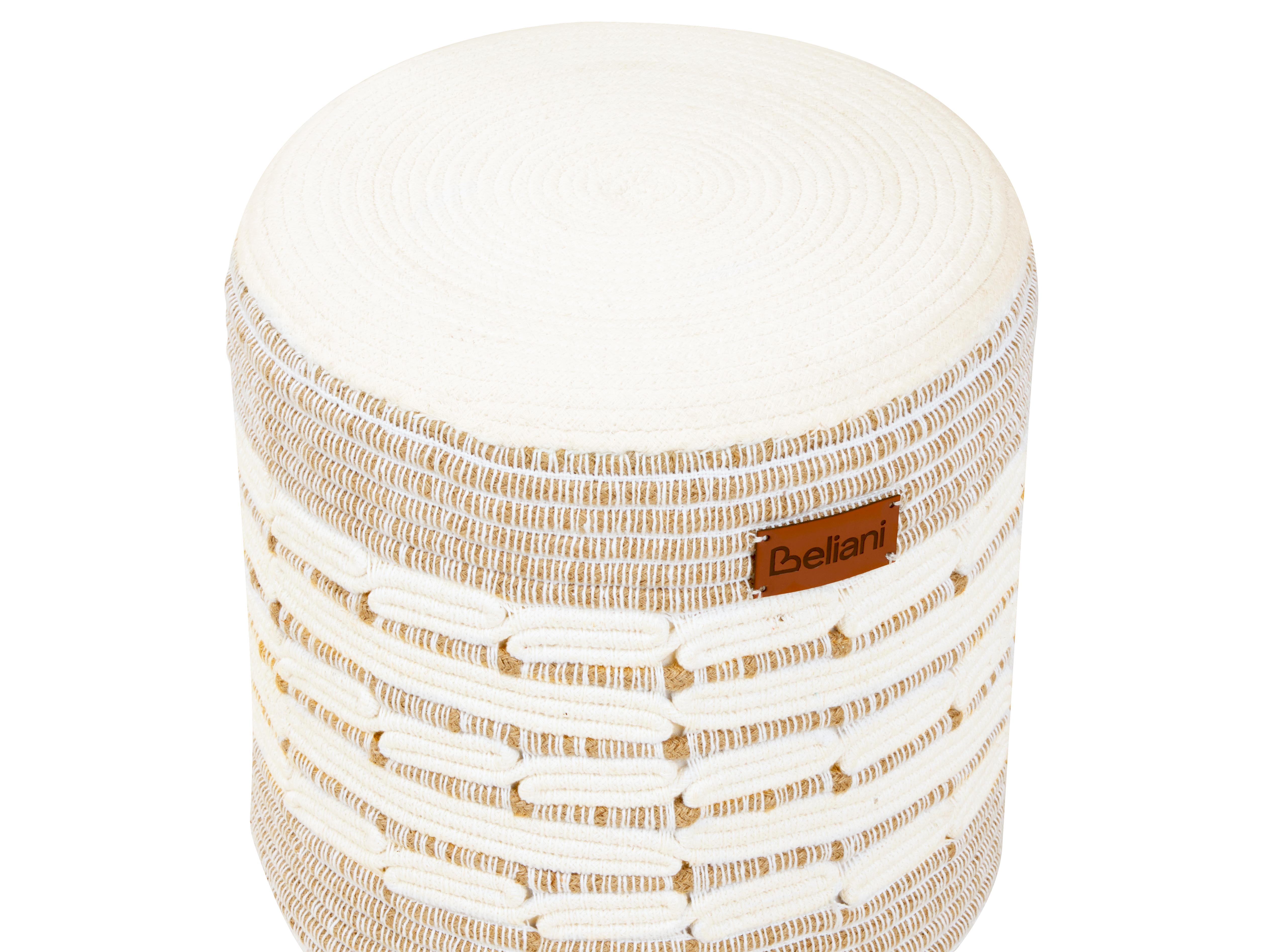 Poef ABTIN Jute Wit