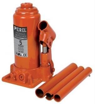 Perel Hydraulische potkrik, voor auto, vrachtwagen, bestelwagen, 5 ton, staal, oranje