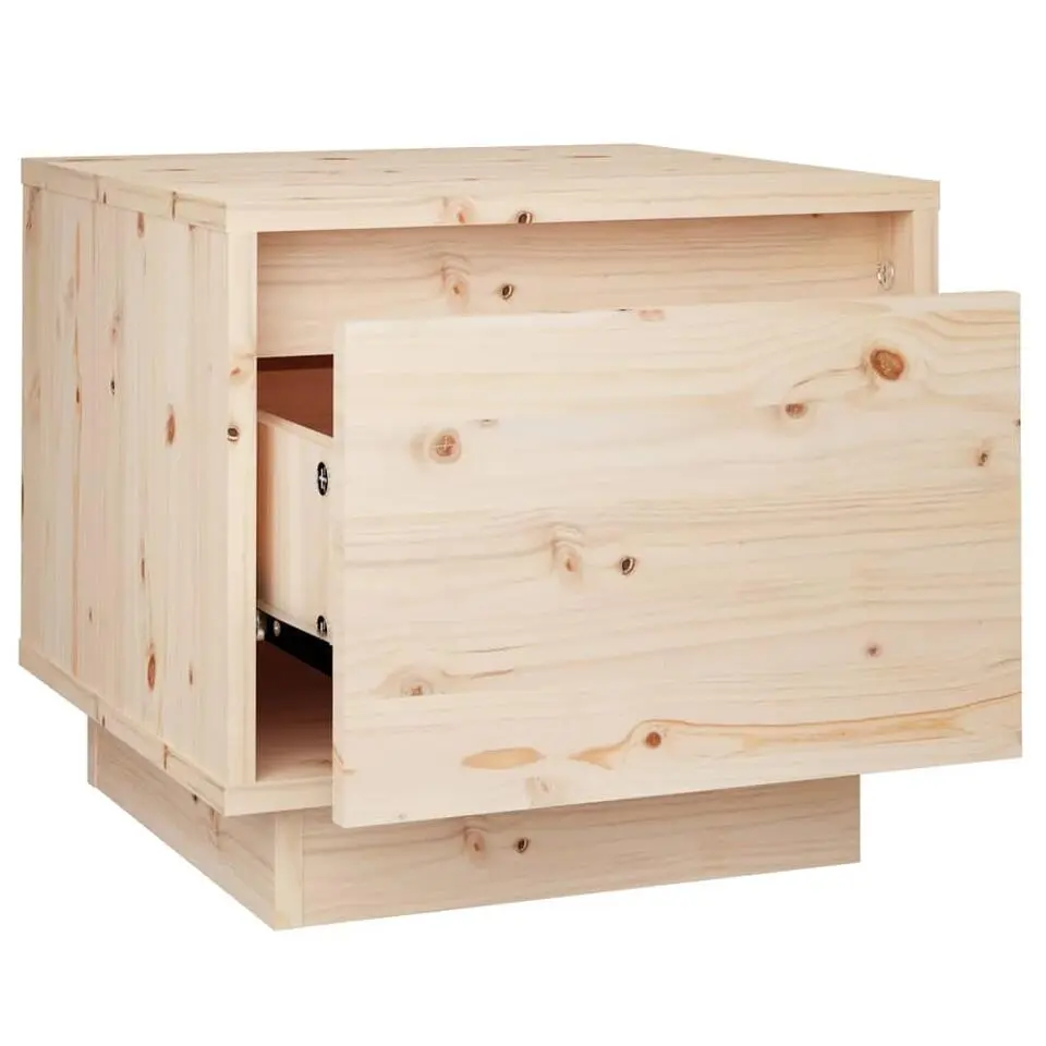 vidaXL - Nachtkastje - Bruin - Grenenhout - 2 stuks