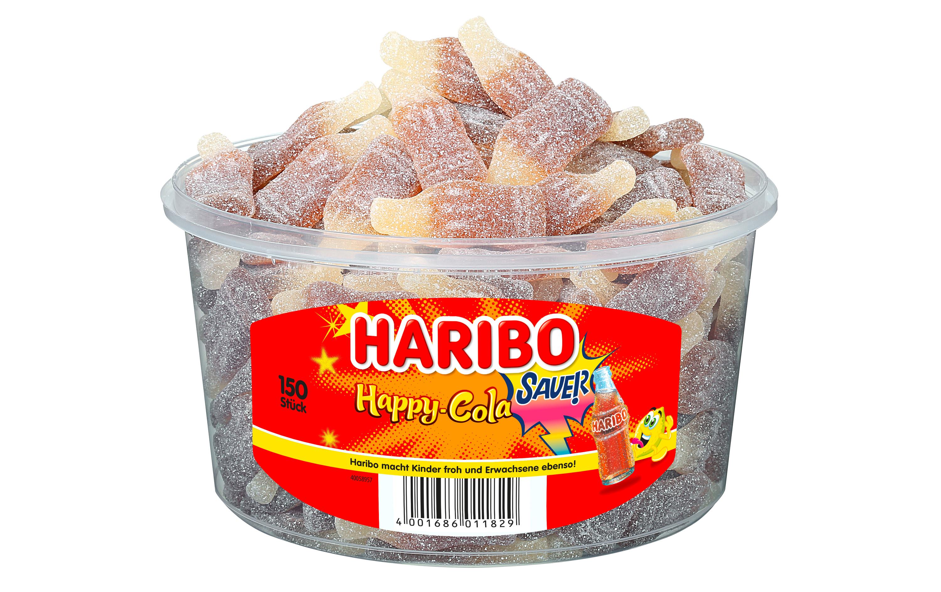 Gummibonbons Happy Cola sauer 150 StückFeine Kaubonbons zum Naschen und Teilen