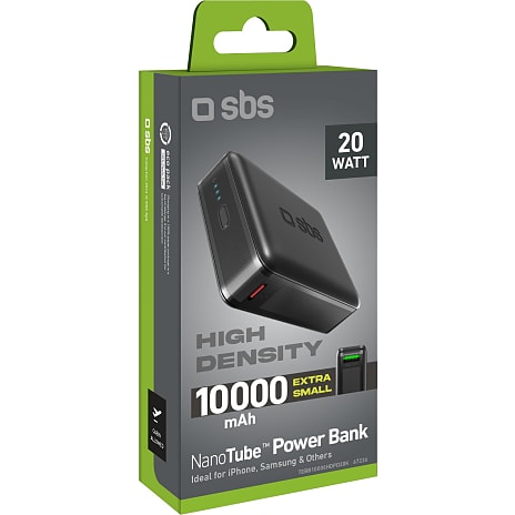 SBS NanoTube Powerbank 10.000mAh - Sort